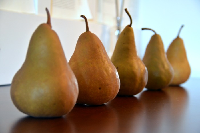 brown pears