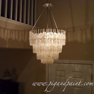 diy capiz shell chandelier