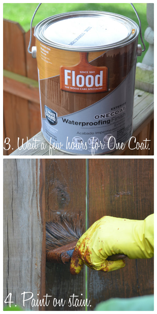 how to stain fence
