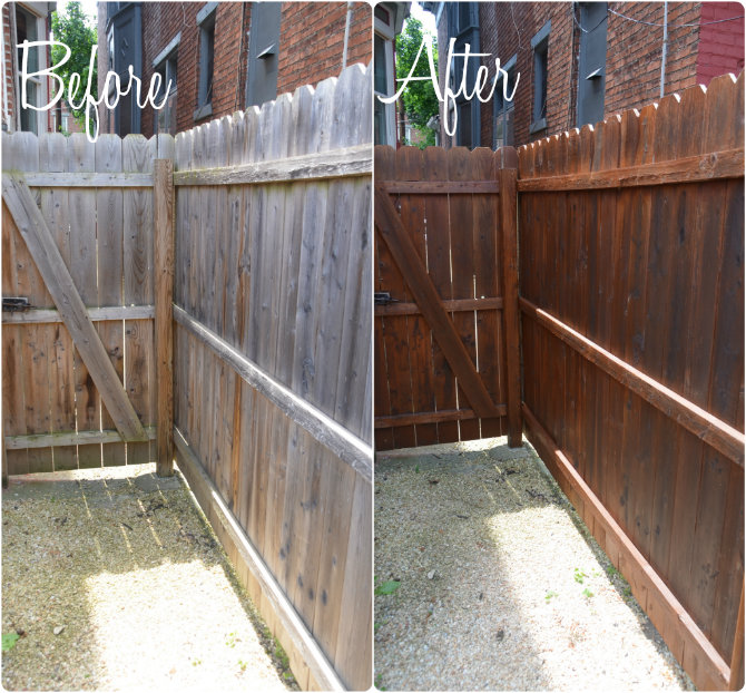how to stain fence