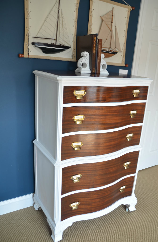 two toned dresser
