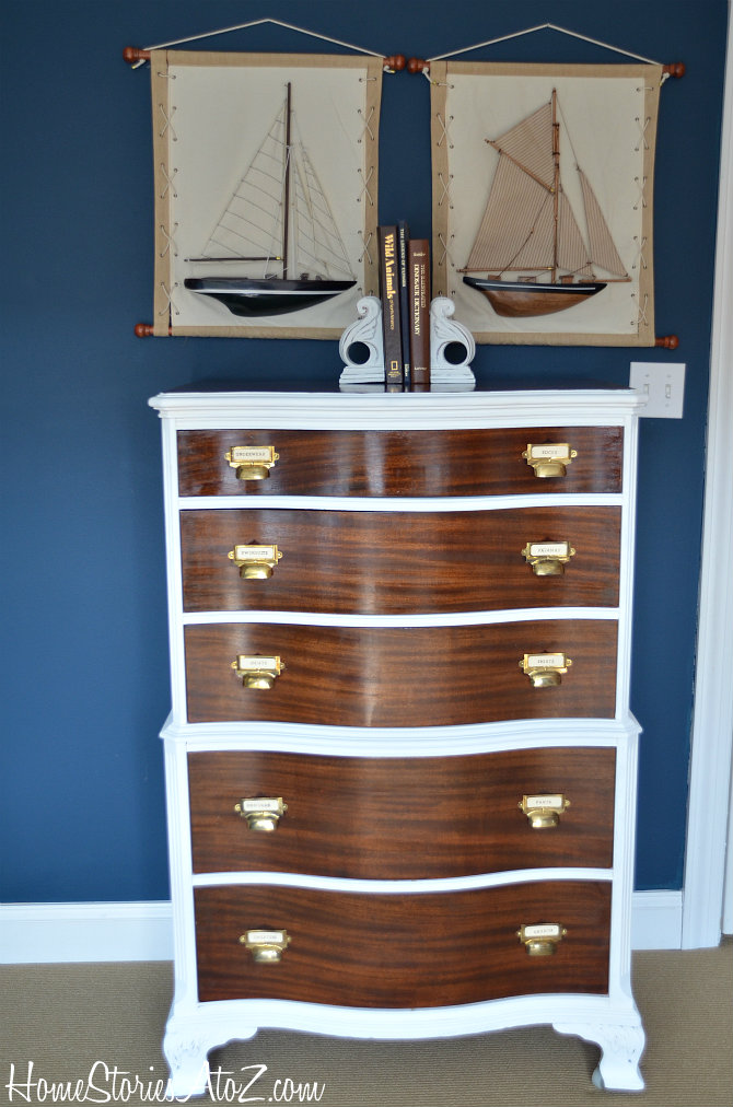 two toned dresser