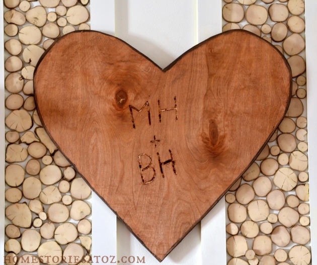 wood carved valentine