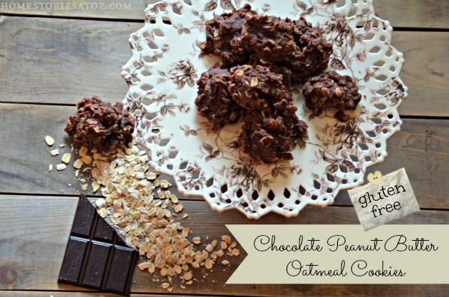 chocolate peanut butter oatmeal no bake cookie recipe