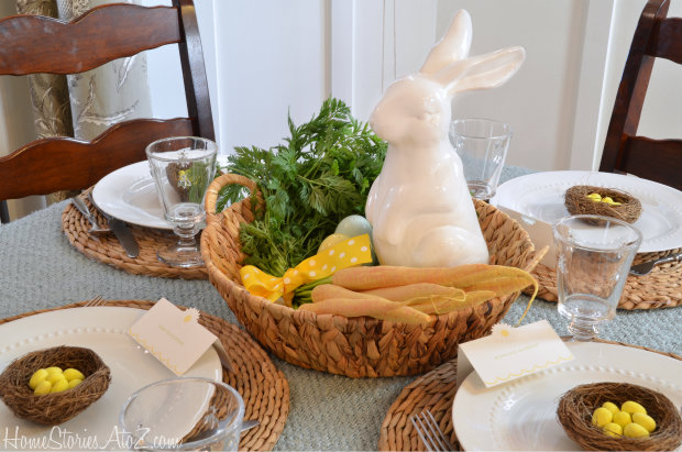 Easter pottery barn tablescape