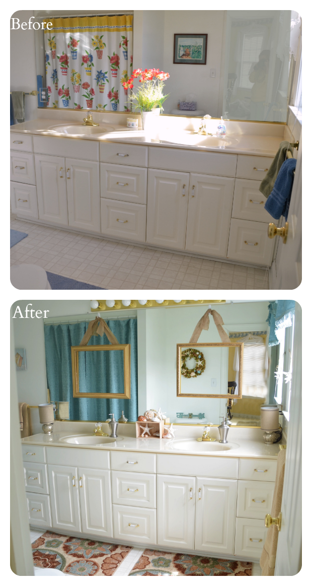 bathroom sinks before and after