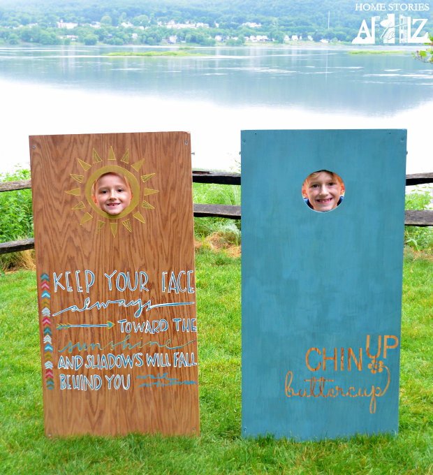 painted corn hole boards