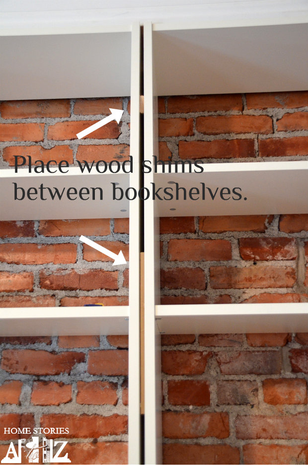 bookcase wood shims