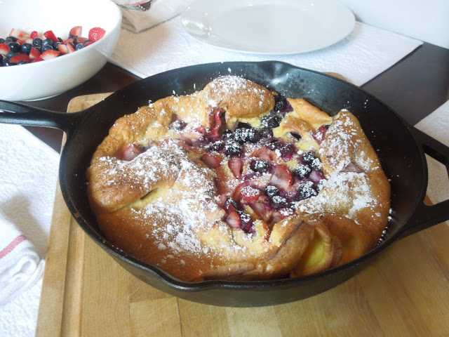 Strawberry and Blueberry Dutch Baby