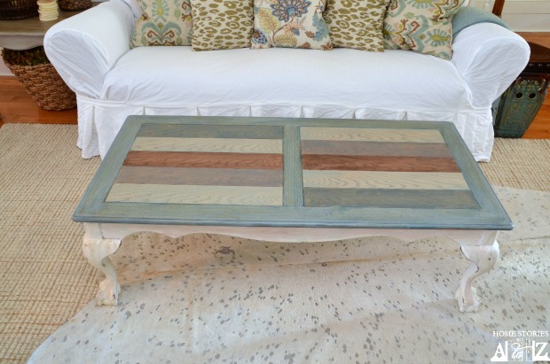 stained coffee table