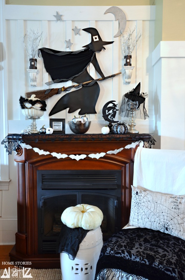 Witchy Halloween Mantel