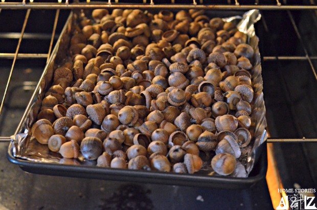 bake acorns for crafts