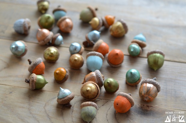 how to paint acorns for fall