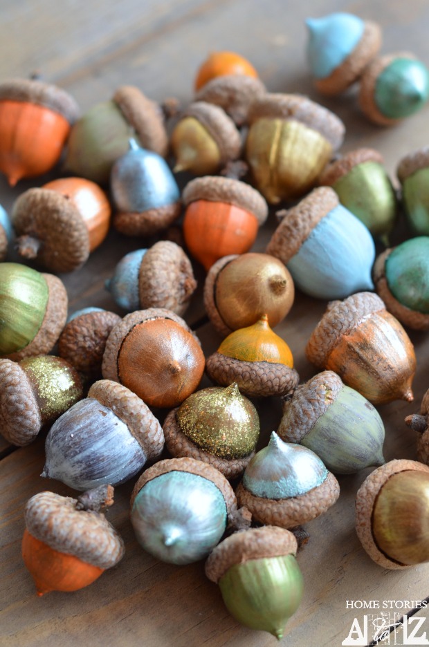 painted acorns