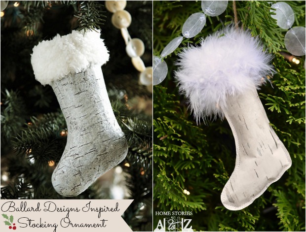 ballard designs inspired stocking ornament