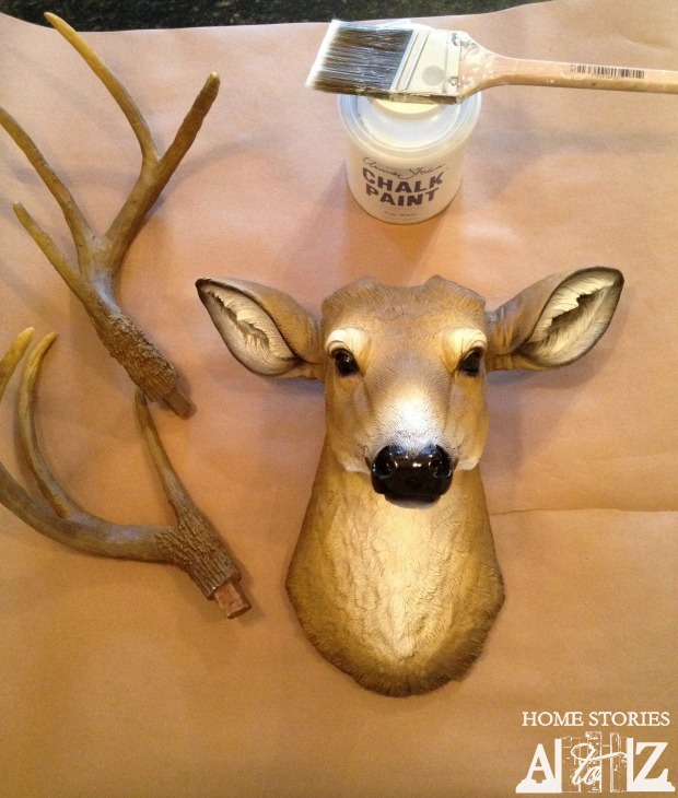 paint faux deer head