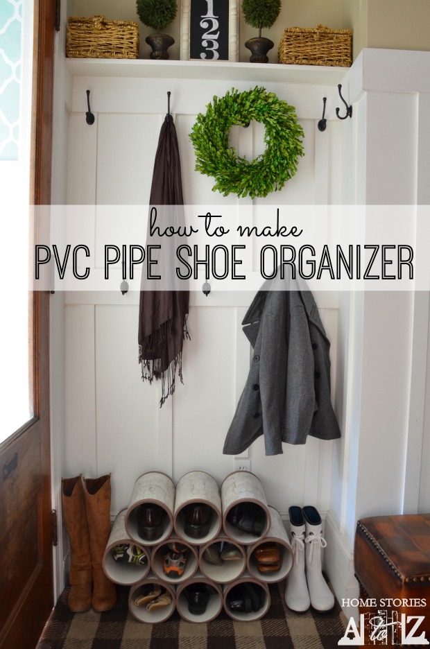 How to make PVC pipe shoe organizer