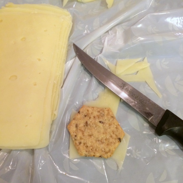 Easy Healthy Snack Idea Alpine Lace Swiss Cheese & Prosciutto Wrapped