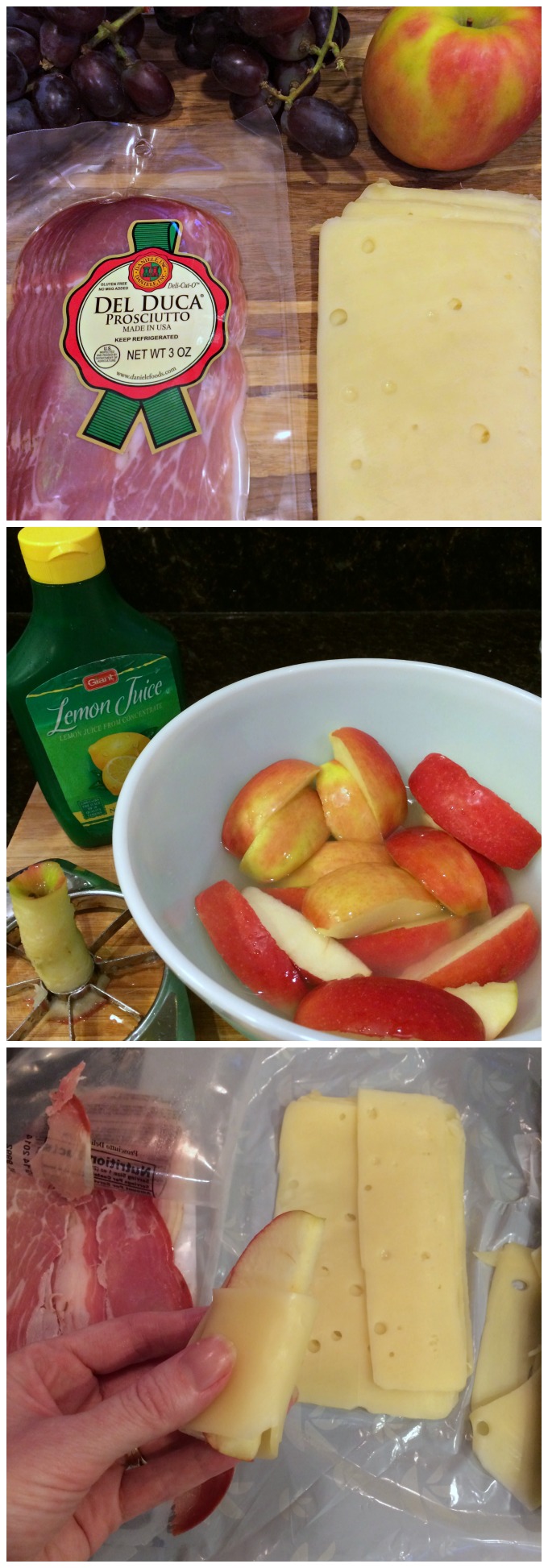 Easy Healthy Snack Idea Alpine Lace Swiss Cheese & Prosciutto Wrapped