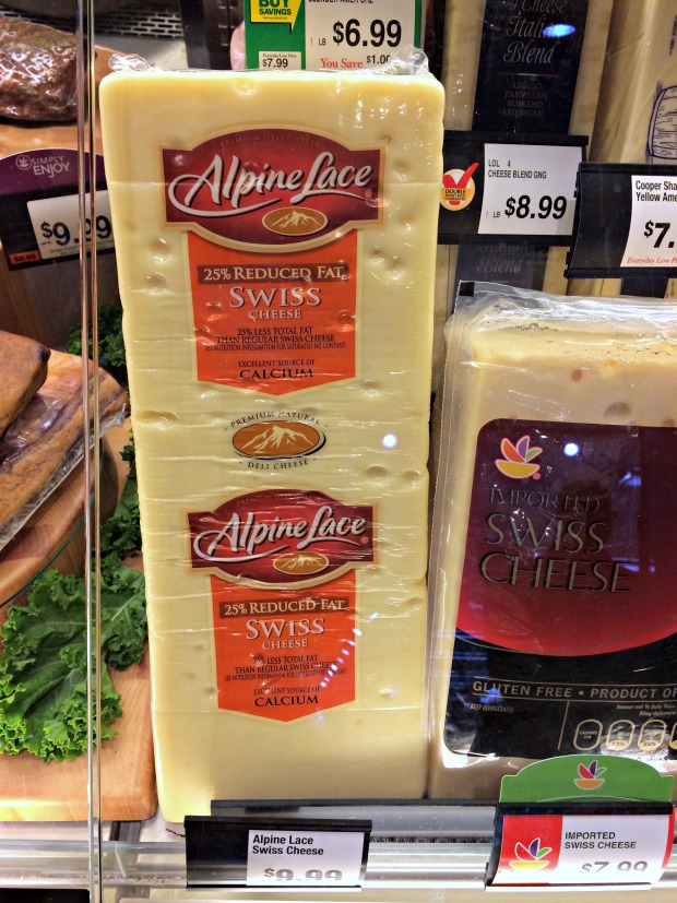 Easy Healthy Snack Idea Alpine Lace Swiss Cheese & Prosciutto Wrapped