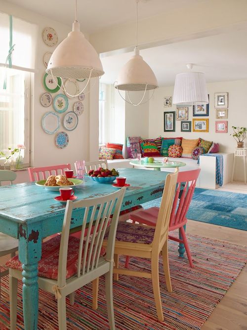 pastel kitchen chairs