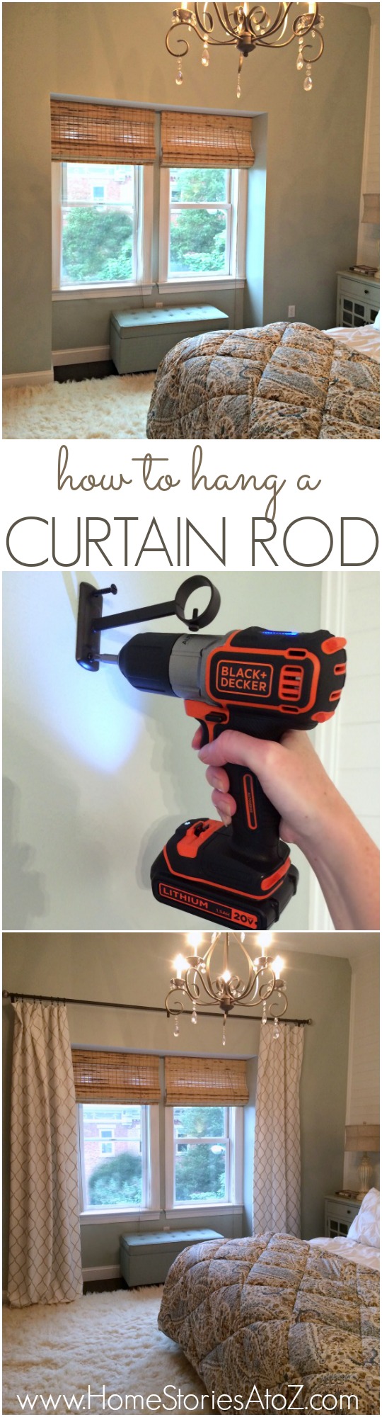 How to hang a curtain rod