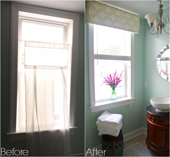 Window treatment before after