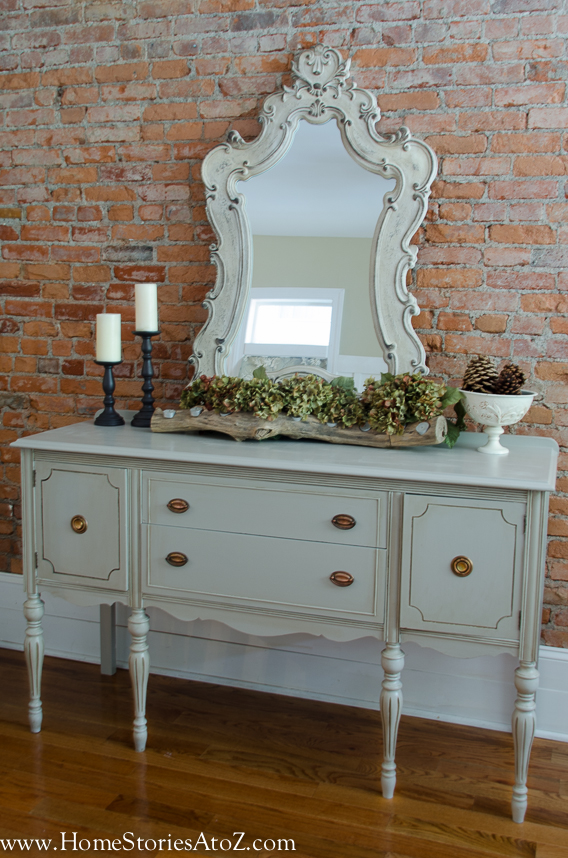 Gray painted buffet 