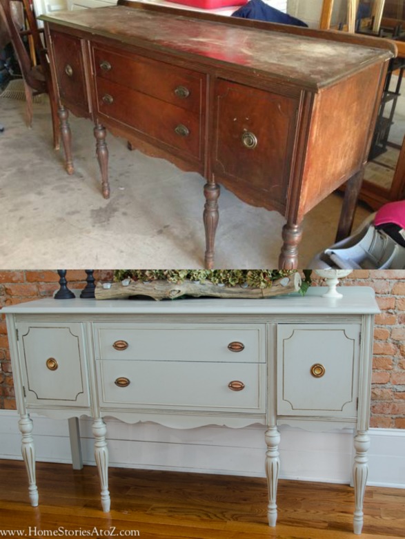 Painted vintage buffet