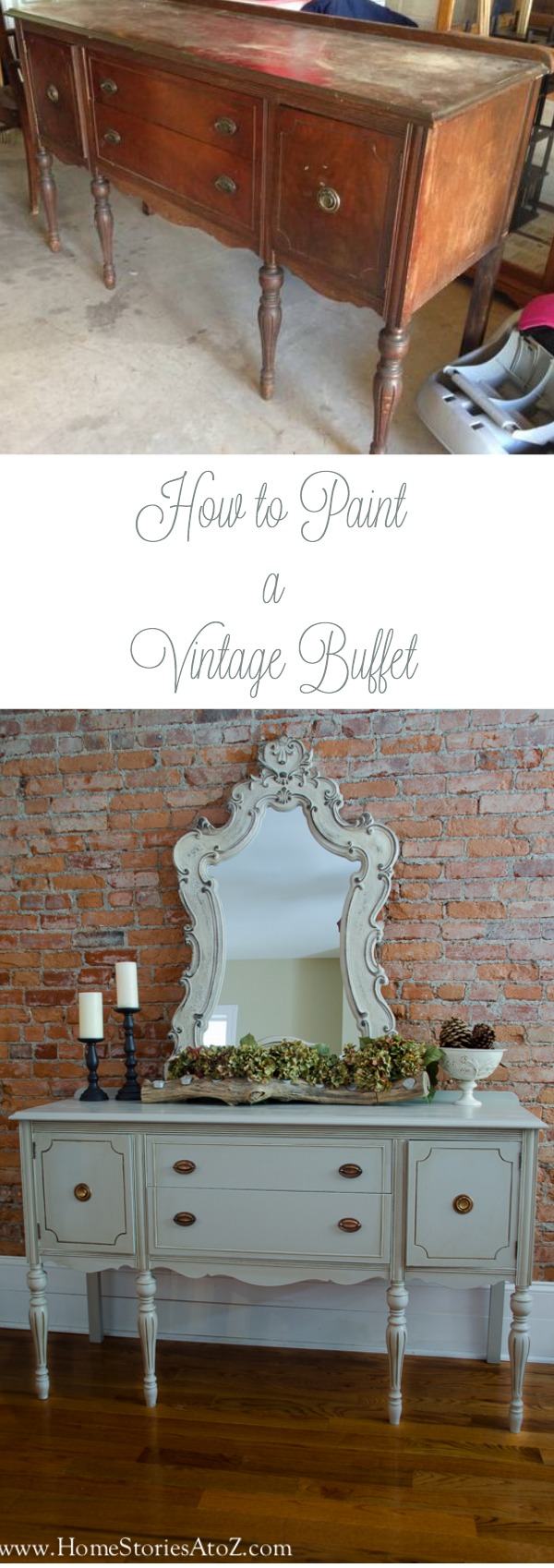 How to paint a vintage buffet