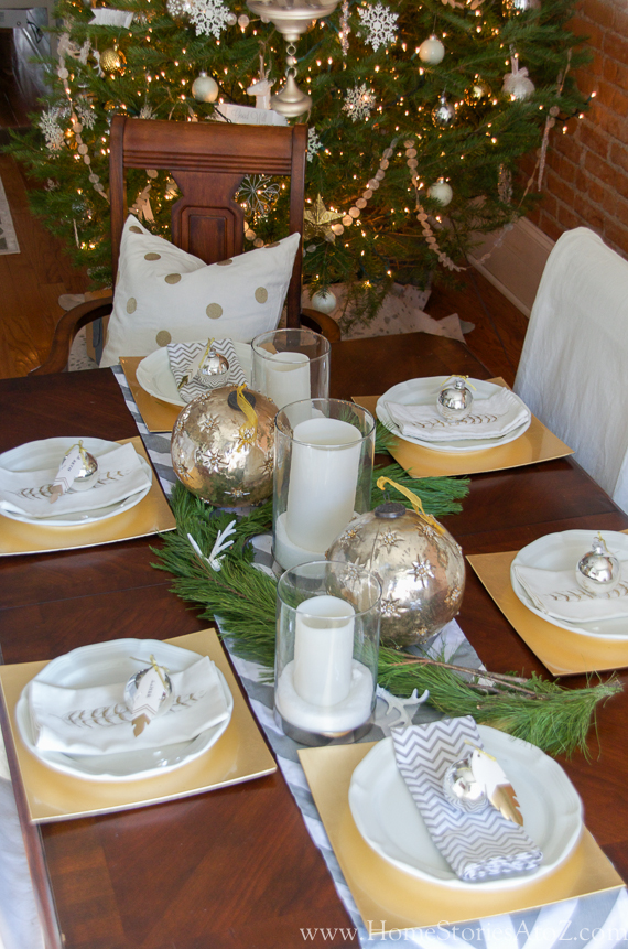 Gold and Silver Christmas Dining Room 2