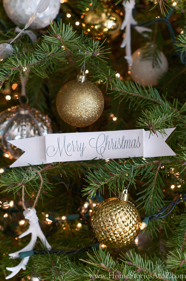 merry christmas paper ornament banner