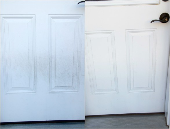 Clean door before and after