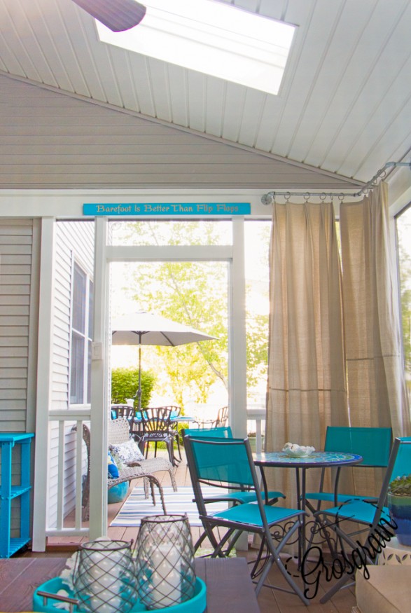 Lowe S Screen Porch Deck Makeover Reveal,Benjamin Moore Seashell Paint Color