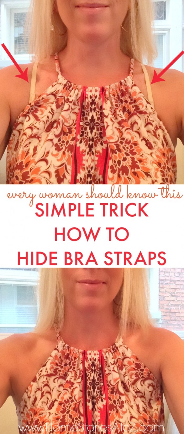 Simple trick how to hide bra straps