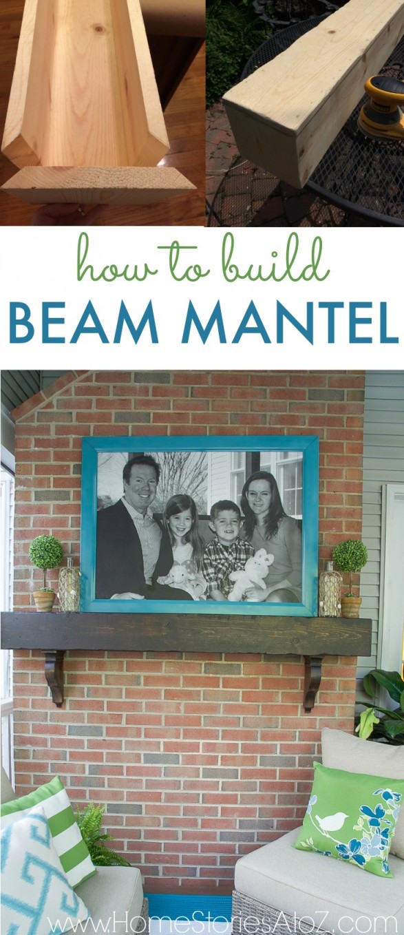 how to build beam mantel