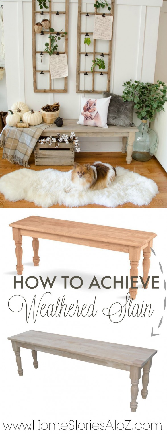 How to achieve a weathered stain for furniture