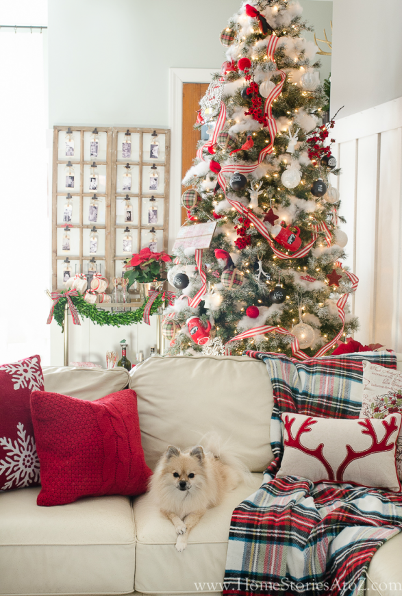 Rustic cottage christmas tree tour