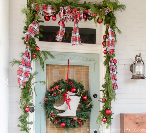 How to make wired ribbon garland from fabric