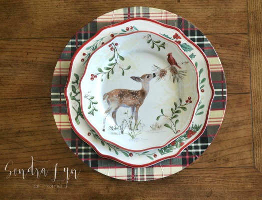Plaid-Charger-with-BHG-Deer-Christmas-Salad-Plate-Sondra-Lyn-at-Home