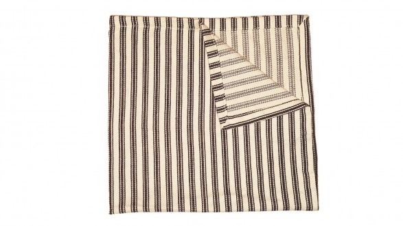 Black Ticking Stripe Cloth Napkins