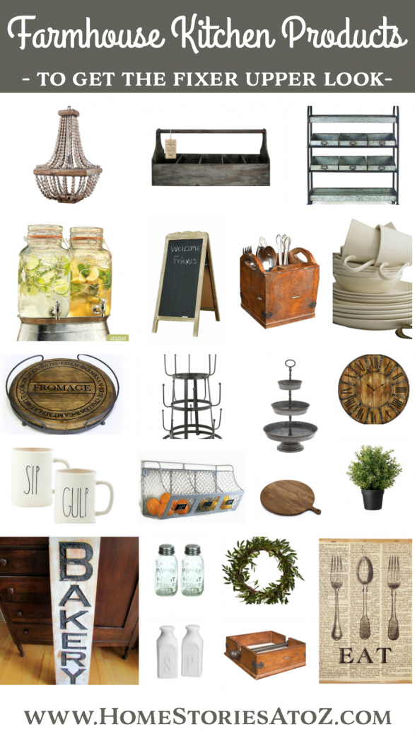 Shop for farmhouse kitchen products to get the Fixer Upper look