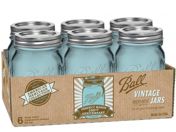blue mason jars