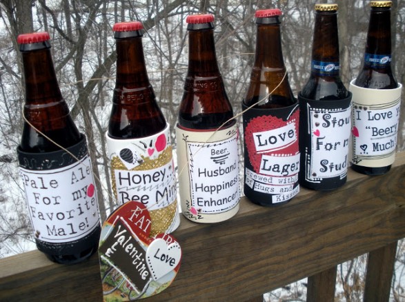 valentine's beer labels