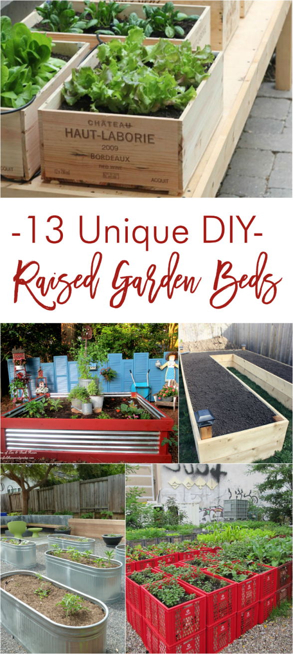 Unique DIY raised garden bed tutorials