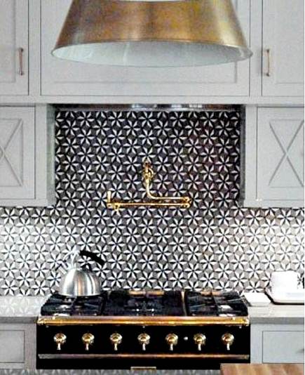 patterned mosaic backsplash