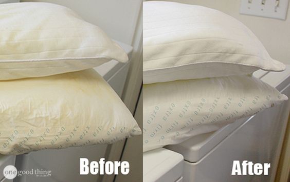 pillow cleaning hack