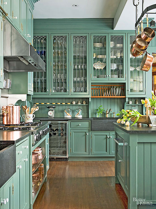 traditional kitchen using copper