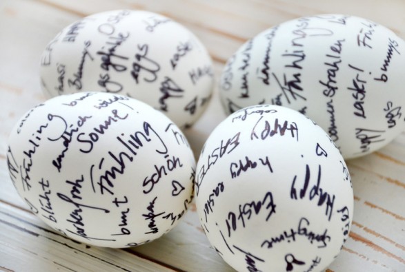 Hand Written Easter Eggs