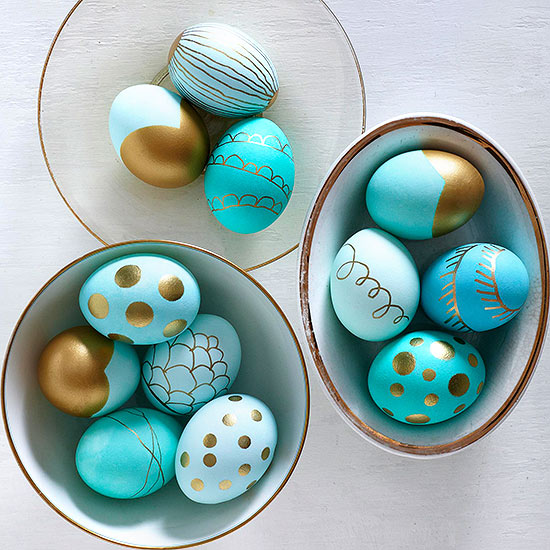 Paint pen easter eggs
